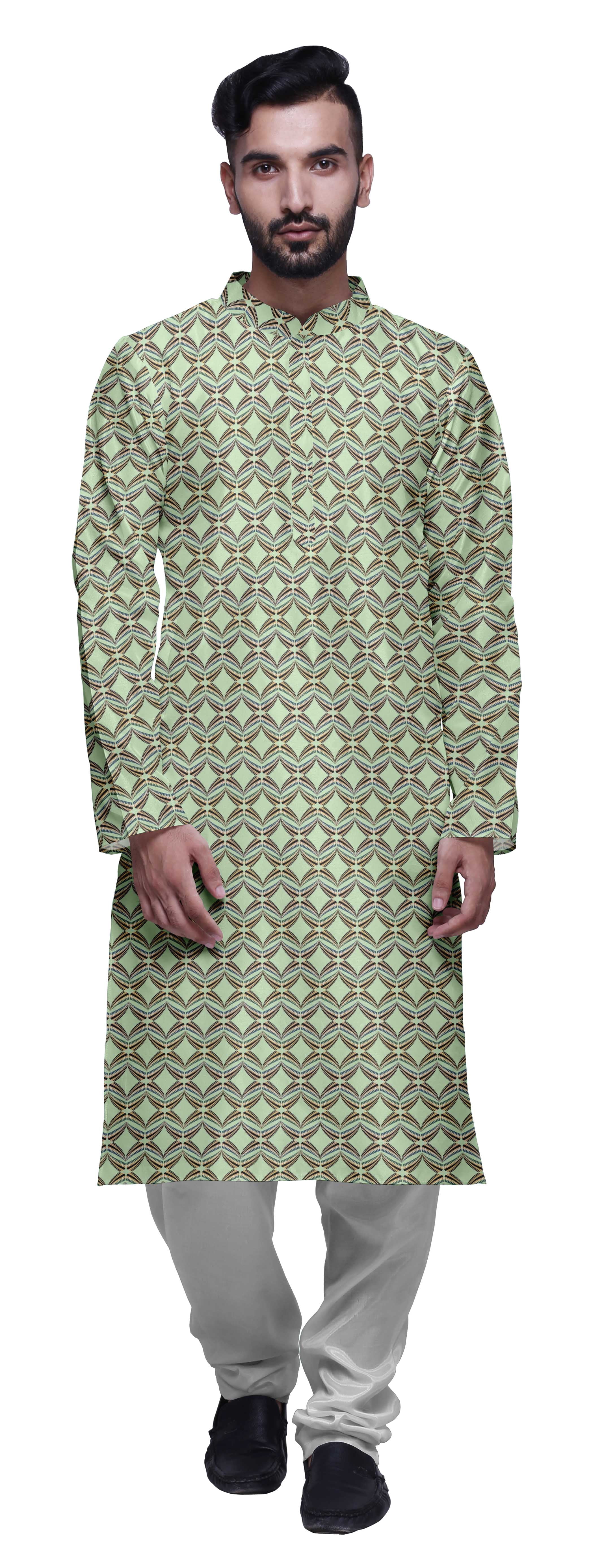 Atasi Kurta Imprimé de Designer pour Garçons Ensemble Kurta Pyjama Décontracté Vêtements d'Été