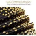 thumbnail image 3 of 1 Pack Black and Gold Plastic Tablecloths for Rectangle Tables, Disposable Party Gold Dot Confetti Table Covers for Birthday, Graduation, Cocktail Parties, 54" x 108", 3 of 6