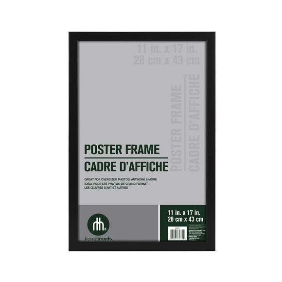 DesignOvation Gallery 11" x 17" Black Poster Frame