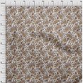 thumbnail image 4 of oneOone Silk Tabby Brown Fabric Florals Craft Projects Decor Fabric Printed By The Yard 42 Inch Wide, 4 of 4