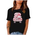 thumbnail image 2 of Meichang T-Shirts de la Saint-Valentin pour Femmes, T-Shirt Graphique Cœur d'Amour, Manches Courtes, Col Rond, Décontracté, Blouses, Joyeuse Saint-Valentin, 2 of 5