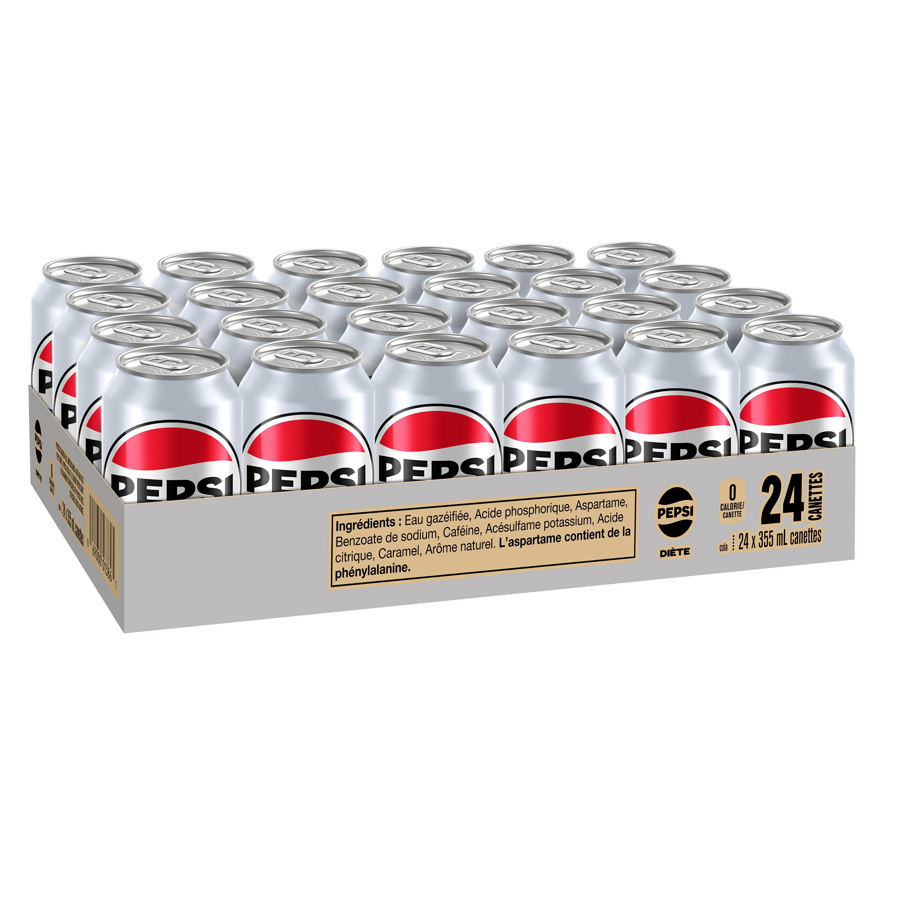 Pepsi Diet Cola 355mL cans, pack of 24