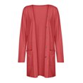 thumbnail image 4 of AherBiu Womens Cardigan Tops Long Sleeve Open Front Mid-Long Outwear with Pockets Spring Clothes, 4 of 6