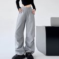 thumbnail image 4 of AherBiu Oversized Womens Sweatpants High Waisted Wide Leg Drawstring Loose Casual Trousers with Pockets, 4 of 4