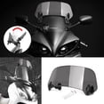 thumbnail image 1 of Universal Motorcycle Clip On Wind Deflector Screen Windshield Windscreen Gray, 1 of 5