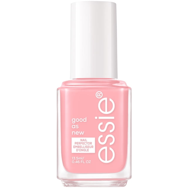 Essie Bon comme Neuf Perfecteur d'Ongles 13,5 ml dans une Bouteille Rectangulaire en Verre Transparente avec Bouchon Blanc, Contenant un Traitement Semi-Mat Rose Transparent pour Ongles Qui Unifie la Couleur et la texture des Ongles, Dissimule les Décolorations et les Ridules, et Améliore la surface Naturelle des Ongles en une Semaine.