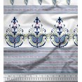 thumbnail image 2 of Soimoi Velvet Fabric Stripe & Paisley Panel Print Sewing Fabric Yard 58 Inch Wide, 2 of 2