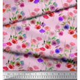 thumbnail image 2 of Soimoi Tissu en Georgette Viscose Feuilles et Imprimés Floraux de Roses au Mètre 42 Pouces de Large, 2 of 3