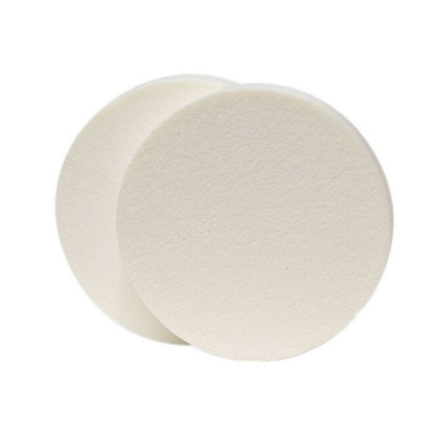 LOVEVER 10pcs Makeup Facial Powder Puff Cosmetics Blush Applicators Round Sponges Foundation (White)