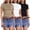 X-Khaki, variant on Women's Basic Slim Fit Crop Tops 3 Piece Short Sleeve Shirts Casual Going Out Tees Comfortable Stylish Summer T-Shirts 3PCS