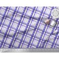 thumbnail image 2 of Soimoi Blue Rayon Fabric Gingham Check Decor Fabric Printed Yard 56 Inch Wide, 2 of 5