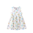 thumbnail image 1 of Pisexur Robe Fille Été Imprimé Floral Robe à Volants Sans Manches Ample Plissée Midi 1-6 Ans, 1 of 5