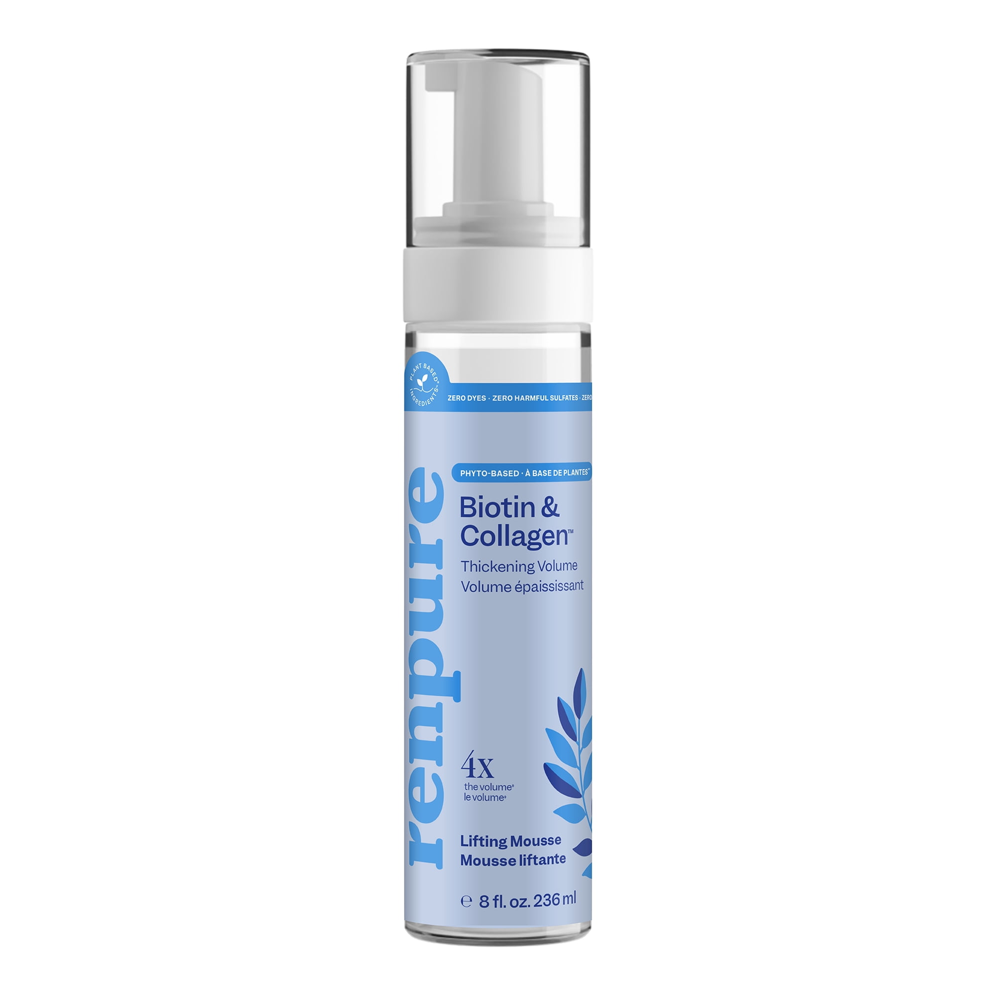 Renpure Mousse Liftante Biotin & Collagen Volume Épaississant - 8 fl. oz. 236 ml
