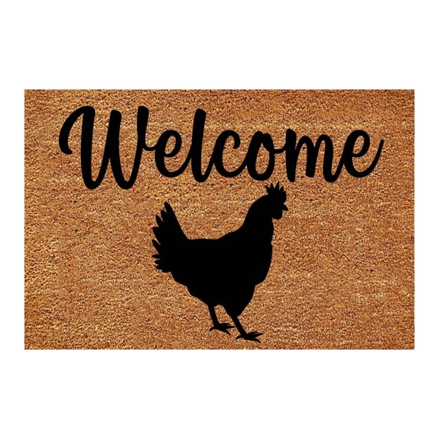 Coir Doormat Outdoor Spring Welcome Mats for Front Door Waterproof Indoor Rug Carpet Mats for Home Welcome Mat Outdoor Indoor for Entryway Front Door Patio Porch, Indoor Outdoor, 16x24 Inch WELCOME