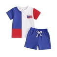 thumbnail image 1 of TopLLC Ensembles de Débardeurs à Col Rond Mode Garçons T-Shirts Décontractés à Manches Courtes Col Rond Col Bouton Ensembles de Shorts Imprimés Blouse pour Femmes, 1 of 7