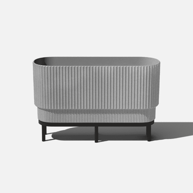 Veradek Demi Series Raised 30" Long Plastic-Stone Planter