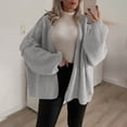 thumbnail image 2 of Sentmoon Women's Sweaters Oversized Long Sleeve Cardigan Sweater Solid Color Breathable Loose Knitted Fall Outfits Winter Trendy for Weekend Brunch Outfit Gray M, 2 of 7