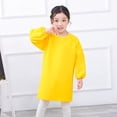 thumbnail image 1 of Girls Tops Tees & Shirts Kid Art Smock Solid Color Apron For Children Printed Artist Painting Aprons Smocks With Long Sleeve, 1 of 3