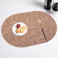 thumbnail image 1 of Vaidha Napperons Ovales en Tissu à Grain de Cuir, Résistants à l'Huile, Style Western, Tapis Isolants Thermiques, Tapis pour la Maison, 1 of 6
