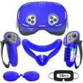 thumbnail image 1 of Ensemble de Housses en Silicone Compatible avec Oculus/Meta Quest 3S, Accessoires VR pour Meta Quest 3S, Ensemble de Housses de Protection Incluant Housse de Poignée pour Manette, Couvre-Visage, Housse de Coque VR, 1 of 7