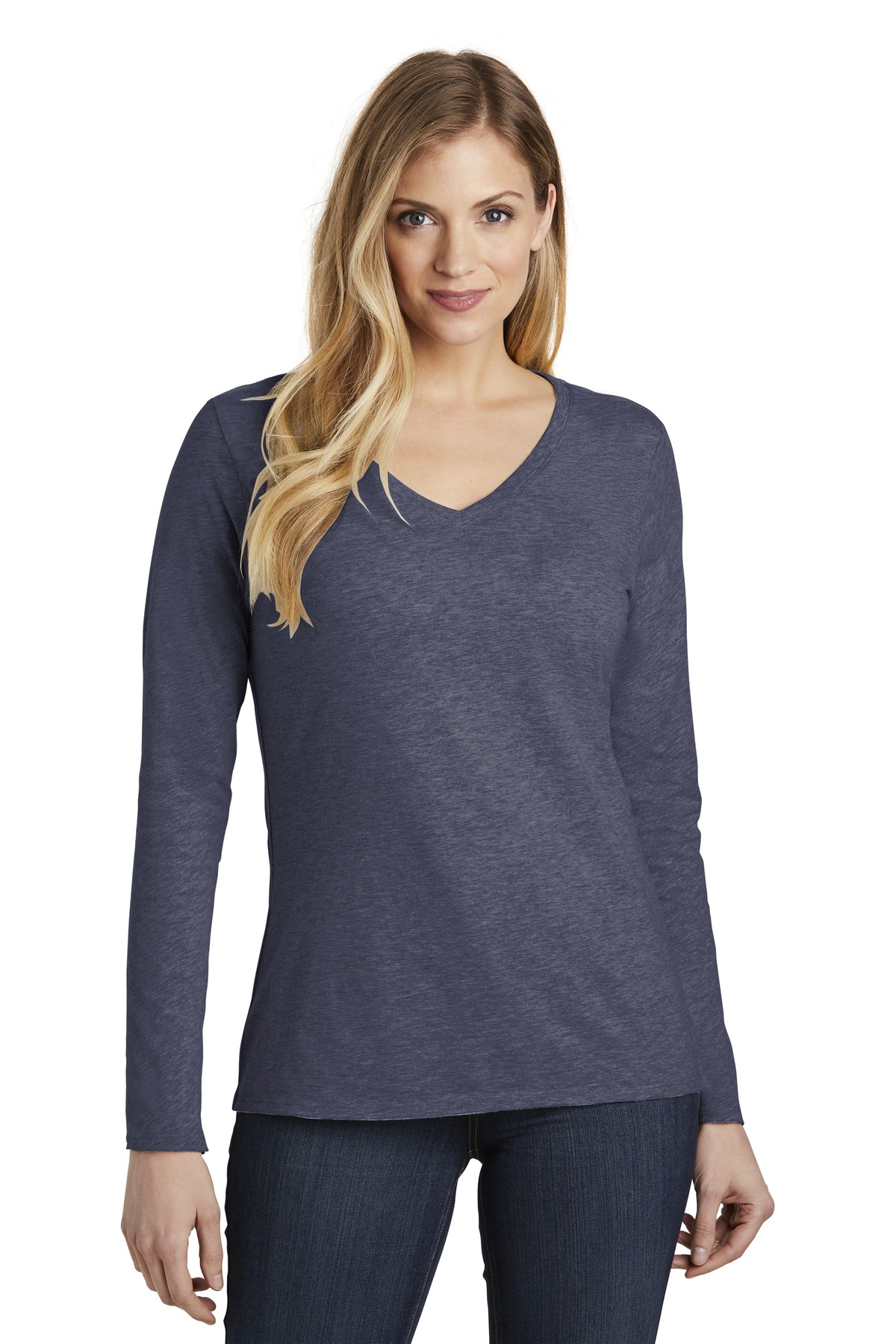 District T-Shirt Femme Très Important Manches Longues Col en V. DT6201