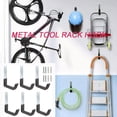 thumbnail image 4 of Supports de Rangement, Ensemble d'Outils de Jardin Garage Robuste Long Panneau Crochet de Rangement Support Échelle de Jardin Porte-Outils de Vélo Crochet Ensemble d'Outils de Jardin, Support de Rangement de Garage, Rangement d'Outils de Jardin, 4 of 8