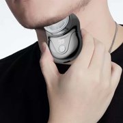 TopLLC Travel Electric Shaver High Speed Electric Beard Shaver Compact Electric Shaver Portable Face Beard Shaver Water Proof Travel Shaver Mens Rotary Shavers Mini razor