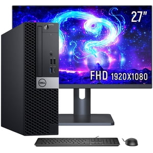 Dell Optiplex 5060 Ordinateur de bureau PC - Hexa Core i5 8th Gen Processeur jusqu'à 4.1Ghz 16GB DDR4 RAM 512GB SSD Stockage NEW 27" Moniteurs de pouce (HDMI) | Windows 11 Pro -64 - Une note
