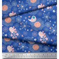 thumbnail image 3 of Soimoi Poly Georgette Fabric Heart,Floral & Bird Kids Decor Fabric Printed Yard 42 Inch Wide, 3 of 3
