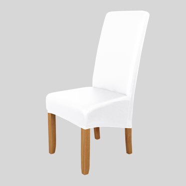 Zootealy Dining Chair Slipcover, High Stretch Removable Chair Cover Washable PU Leather Waterproof Chair Seat Protector Cover for Home Party Hotel Wedding Ceremony