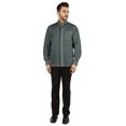 thumbnail image 2 of Bestman Solid Long Sleeve Shirt For Mens Front Double Button Placket Chinese Collar Shirt, 2 of 7