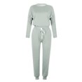 thumbnail image 4 of FAIWAD Ensemble 2 Pcs pour Femme Chandail à Manches Longues à Col Rond et Pantalon de Jogging Long Survêtement Décontracté, 4 of 5