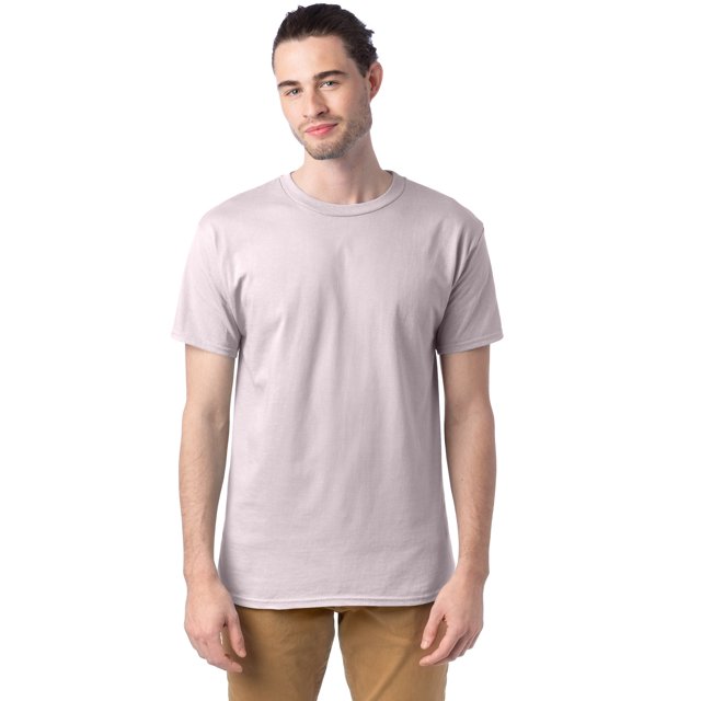 Hanes T-Shirts à Col Ras du Cou ComfortSoft pour Hommes, Lot de 4, m, Rose Pâle