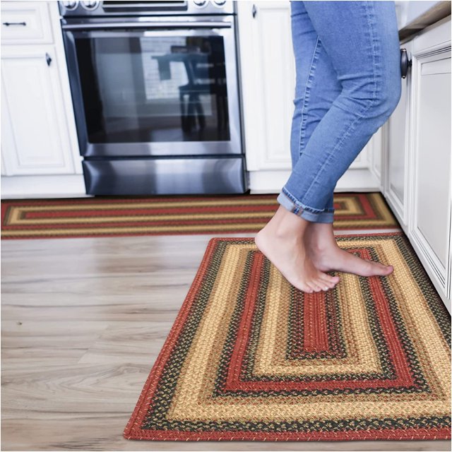 Highland Premium Jute Braided Area Rug by Homespice, 22 x 72 Rectangular Hall Runner Multi, Reversible, Natural Jute Yarn Rustic, Country, Primitive, Farmhouse Style - 30 Day Risk Free Purchase