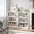 thumbnail image 4 of Ourlova 3 Tier Bookcase Farmhouse Book Shelf with Storage Open Display Bookshelves 40in Low Book Case Wooden 3 Shelf Bookcase Home Decor Furniture, 4 of 7