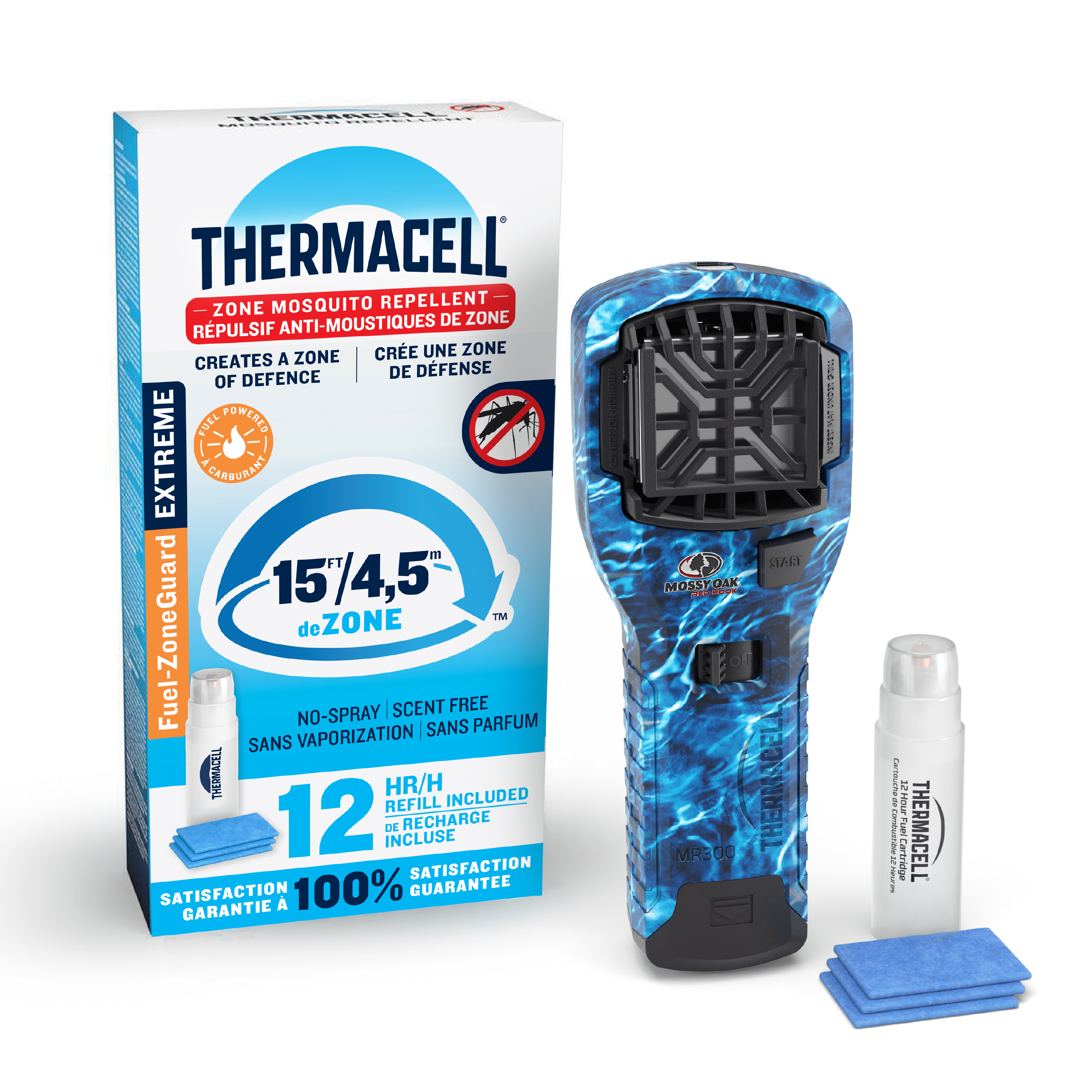 Thermacell Fuel-ZoneGuard Extreme Fuel Powered Mosquito Repeller Fish Pack with 12-Hr Refill