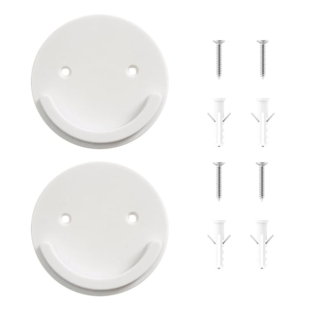 Hooks Wall Mount Shower Curtain Rod Holder 2 Pcs for Bathroom White Brackets for Shower Rod Not Included Durable and Stainless Finish