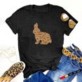 thumbnail image 1 of Hauts d'Été Grande Taille pour Femmes, Mode Décontractée pour Femmes, T-shirt à Manches Courtes et Col Rond Imprimé pour Pâques, T-shirt à Col en V pour Femmes en Liquidation, 1 of 3