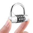 thumbnail image 4 of 4 Dial Digit Code Lock Scratch-proof Combination Padlock Travel Anti-theft Padlocks Portable Locker Password Lock, 4 of 7