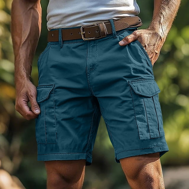 LIBRCLO Shorts Cargo pour Hommes avec Multiples Poches, Légers, Décontractés, de Plein Air, de Travail, pour la Randonnée et le Golf