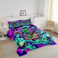 thumbnail image 3 of Erosebridal Rock and Roll Comforter Sets King Size, Skull Skeleton Down Comforter, Gothic Musical Room Decor, Reversible 3 Pieces, 3 of 7