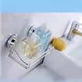 thumbnail image 3 of Shower Shelf with Strong Suction Cups Rustproof Chrome Organizer for Bathroom Kitchen No Drill Installation, 3 of 5