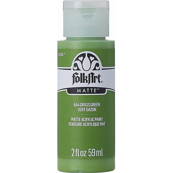 Folkart Matte Acrylic Craft Paint, 2 fl. oz., Grass Green