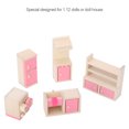 thumbnail image 2 of Fyydes Meubles de Maison de Poupée en Bois, Mini Ensemble de Meubles en Bois de Simulation Réaliste pour Accessoire de Maison de Poupée 1:12, Meubles de Maison de Poupée, 2 of 9