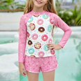 thumbnail image 2 of Girls' 2-Piece Swimsuit, Tankini Top with Rash Guard Sun Protection, Comfortable Bikini Set for Big Girls and Tweens, for Swimming, Beach, and Pool, 2 of 6