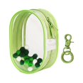 thumbnail image 2 of MERIGLARE Clear Figure Display Bag with Keychain Mini Doll Storage Bag for Mini Figure Green Round, 2 of 7