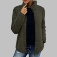 thumbnail image 2 of Pompotops Mode Femme Manches Longues Confortable Hauts Amples Poche Long Manteau Blouse Liquidation, 2 of 6