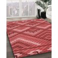 thumbnail image 3 of Ahgly Company Tapis Rectangulaire Rouge Lavable en Machine, 2 Pieds x 4 Pieds, 3 of 7