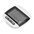 thumbnail image 3 of Walking Pedometer, Lightweight 2 Measure Units Large LCD Screen Easy Data Reading Step Counter  For Exercise Black, 3 of 8