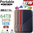 thumbnail image 2 of Externe 64 To 30 To 16 To Disque SSD Mobile Clé USB Portable Typec Mini Mince Haut, 2 of 4